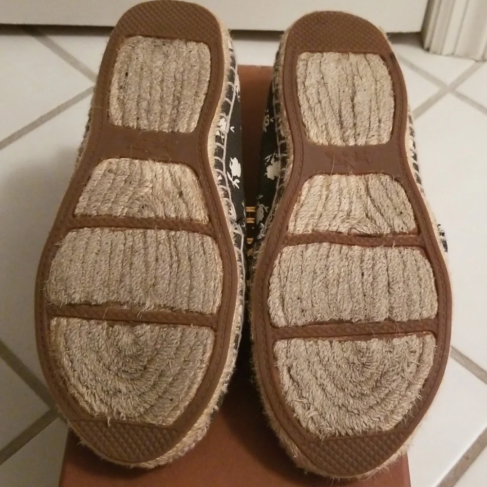 COACH Black Size 8.5 Rhodelle Calico Canvas Shoes - Picture 6 of 8
